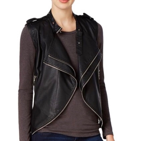 Buffalo David Bitton Jackets & Blazers - Black Leather Like Vest